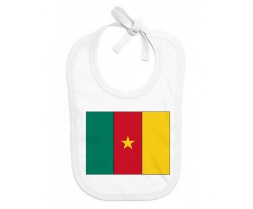 Bavoir bébé personnalisé Drapeau Cameroun