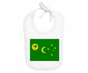 Bavoir bébé personnalisé Drapeau Îles Cocos