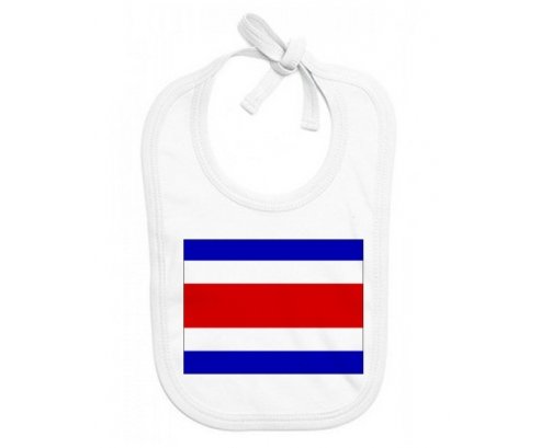 Bavoir bébé personnalisé Drapeau Costa Rica