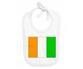 Bavoir bébé personnalisé Drapeau Côte d'Ivoire