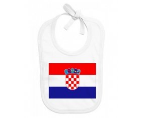 Bavoir bébé personnalisé Drapeau Croatie