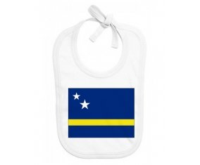 Bavoir bébé personnalisé Drapeau Curacao