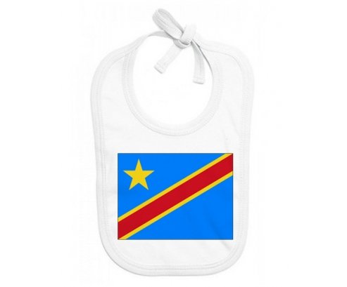 Bavoir bébé personnalisé Drapeau République Démocratique du Congo