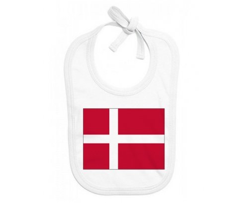 Bavoir bébé personnalisé Drapeau Danemark