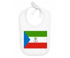 Bavoir bébé personnalisé Drapeau Guinée Équatoriale