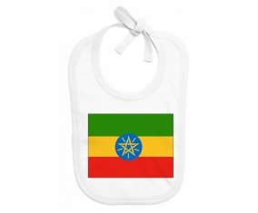 Bavoir bébé personnalisé Drapeau Ethiopie