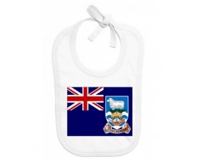 Bavoir bébé personnalisé Drapeau les îles Falkland