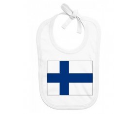 Bavoir bébé personnalisé Drapeau Finlande