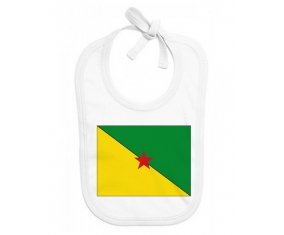 Bavoir bébé personnalisé Drapeau Guyane Française