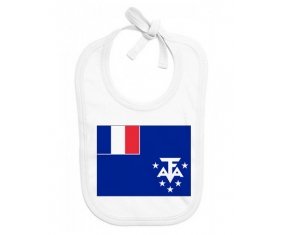 Bavoir bébé personnalisé Drapeau Terres australes françaises