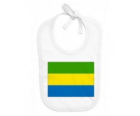 Bavoir bébé personnalisé Drapeau Gabon