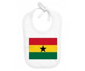 Bavoir bébé personnalisé Drapeau Ghana