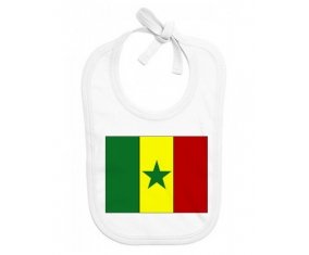Bavoir bébé personnalisé Drapeau Sénégal
