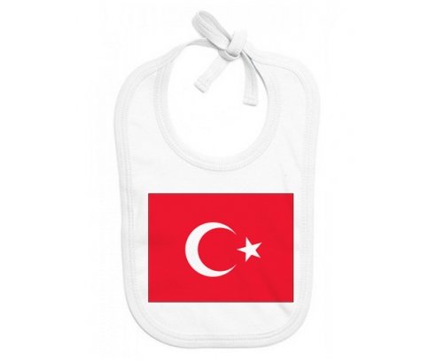 Bavoir bébé personnalisé Drapeau Turquie