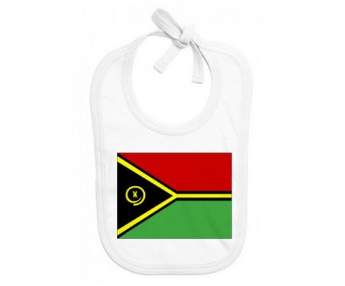 Bavoir bébé personnalisé Drapeau Vanuatu