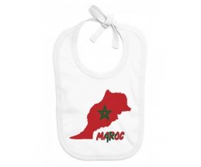 Bavoir bébé personnalisé Maroc maps