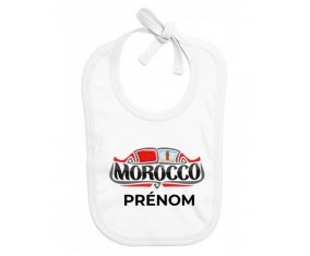 Bavoir bébé personnalisé Morocco design avec prénom