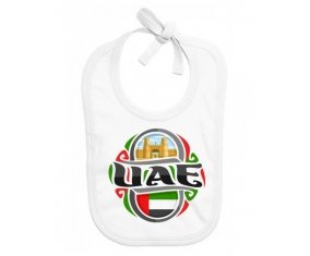 Bavoir bébé personnalisé Flag UAE