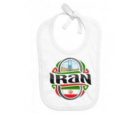 Bavoir bébé personnalisé Flag Iran