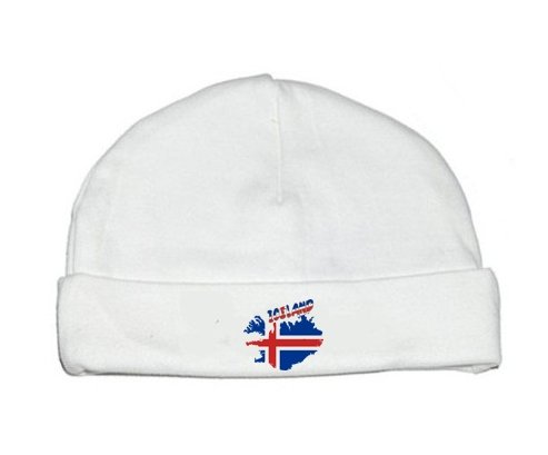 Bonnet bébé personnalisé Iceland maps