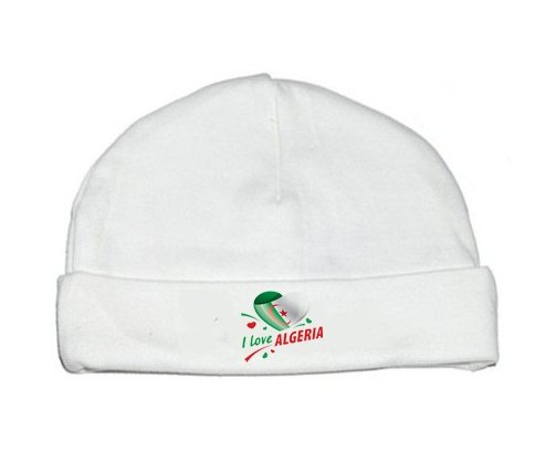 Bonnet bébé personnalisé I love algeria design 2