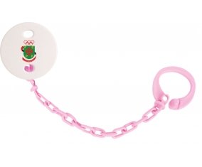 Attache-tétine Futebol Clube Paços de Ferreira couleur Rose clair