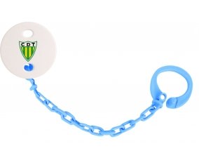 Attache-tetine Clube Desportivo de Tondela couleur Bleu turquoise