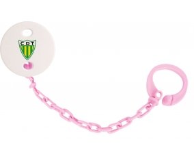 Attache-tetine Clube Desportivo de Tondela couleur Rose clair