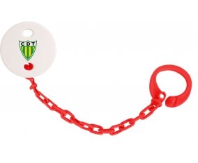 Attache-tetine Clube Desportivo de Tondela couleur Rouge