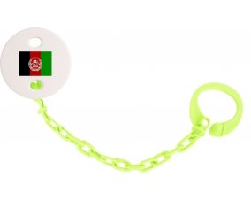 Attache-sucette Drapeau Afghanistan couleur Verte