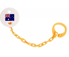 Attache-tétine Drapeau Australie couleur Orange