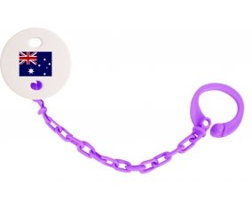 Attache-tétine Drapeau Australie couleur Violet