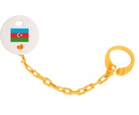 Attache-sucette Drapeau Azerbaïdjan couleur Orange