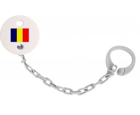 Attache-tétine Drapeau Tchad couleur Grise