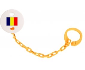 Attache-tétine Drapeau Tchad couleur Orange