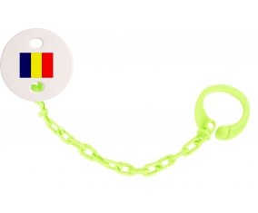 Attache-tétine Drapeau Tchad couleur Verte