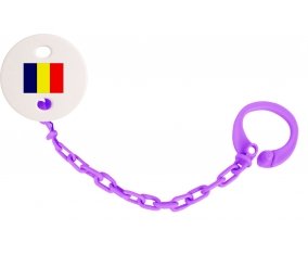 Attache-tétine Drapeau Tchad couleur Violet