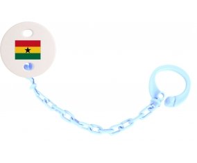 Attache-tétine Drapeau Ghana couleur Bleu ciel