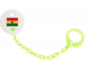 Attache-tétine Drapeau Ghana couleur Verte