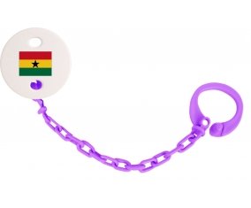 Attache-tétine Drapeau Ghana couleur Violet