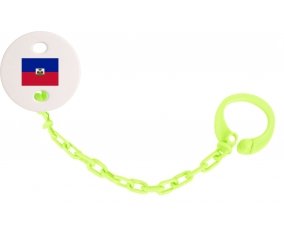 Attache-tétine Drapeau Haïti couleur Verte