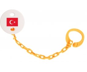 Attache-sucette Drapeau Turquie couleur Orange