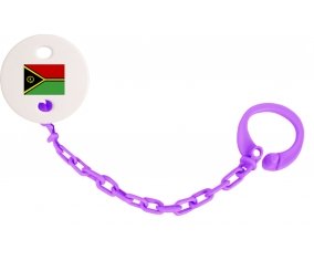 Attache-sucette Drapeau Vanuatu couleur Violet