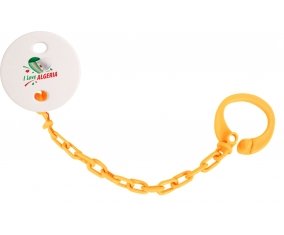 Attache-tétine I love algeria design 2 couleur Orange