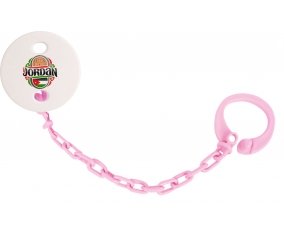 Attache-tétine Flag Jordan couleur Rose clair