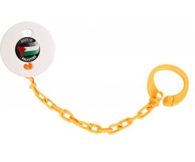 Attache-tetine Made in PALESTINE couleur Orange