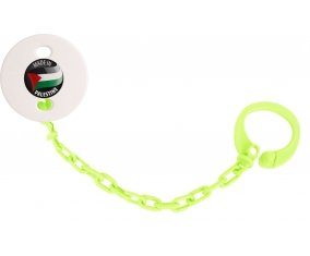 Attache-tetine Made in PALESTINE couleur Verte