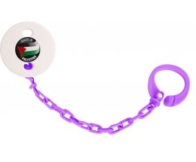 Attache-tetine Made in PALESTINE couleur Violet