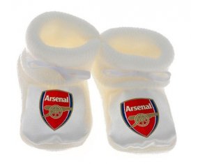 Chausson bébé Arsenal Football Club de couleur Blanc