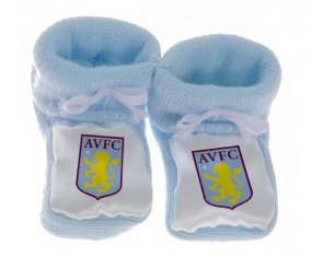 Chausson bébé Aston Villa Football Club de couleur Bleu